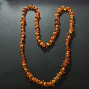 Vintage Genuine Amber Nugget Statement Necklace